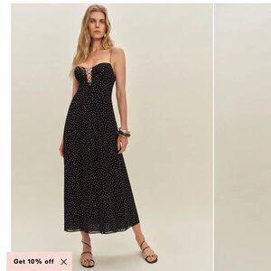 Reformation Emely Dress Black - Size 2